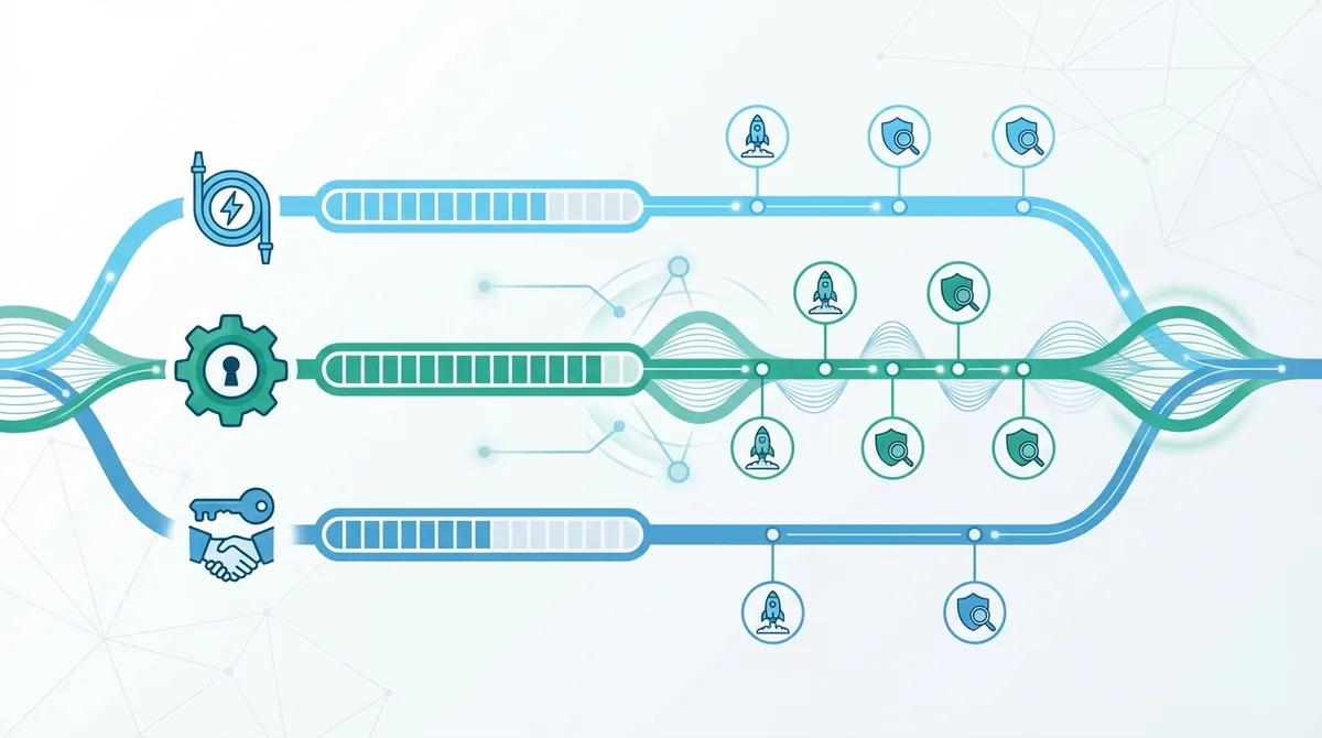 Infographic of VPN Protocol Evolution 2024-2026 showing adoption rates: WireGuard 68%, OpenVPN 85%, IKEv2 42% among premium VPN services, with timeline of major releases and security audits.